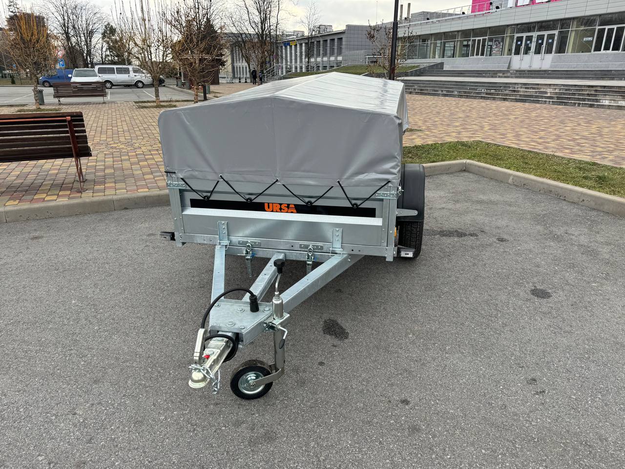 Причіп оцинкований Здоровань 2000х1250 з низьким тентом