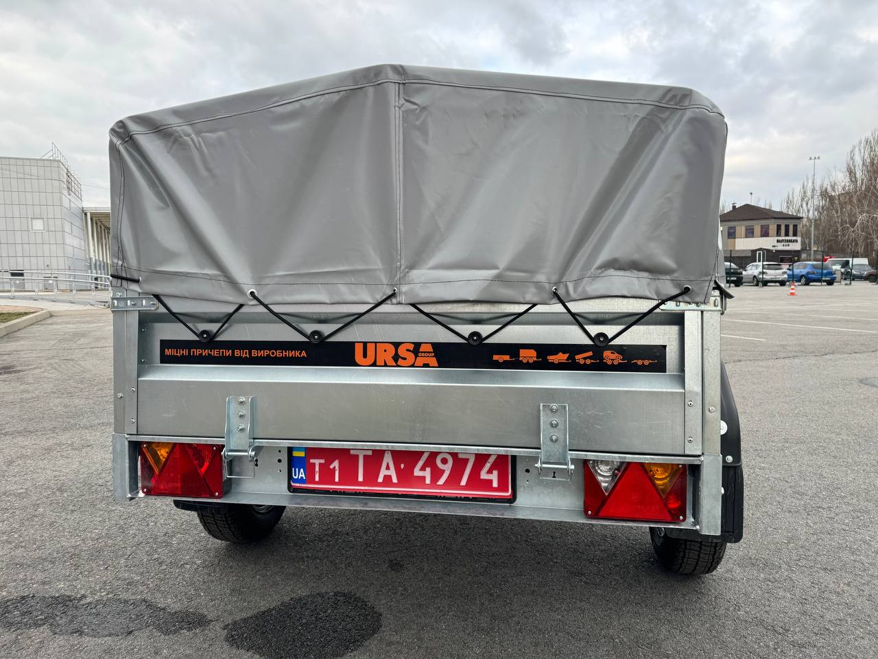 Причіп оцинкований Здоровань 2000х1250 з низьким тентом