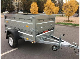 Причіп оцинкований Здоровань з подвійним бортом 2000х1250