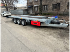 Лавета, причеп для перевезення авто, Евакуатор. 3 гальмівні вісі! 6000х2100 3500кг (Транспортер Авто А960163)