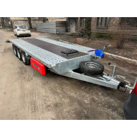 Причіп для перевезення авто, Евакуатор. 3 вісі! 6000х2100 2700кг (Транспортер Авто А76016)