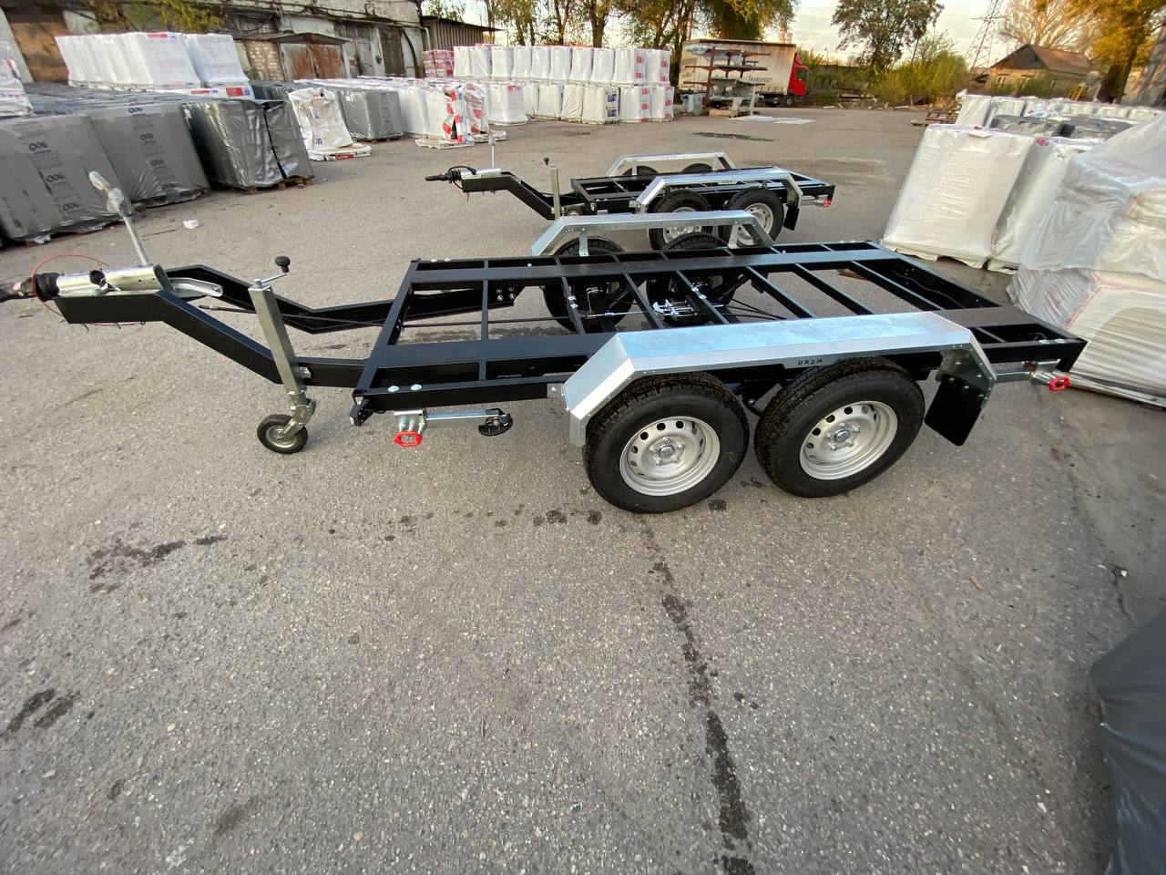 Прицеп под генератор для грузового авто 2560х1250 двухосный с тормозной системой