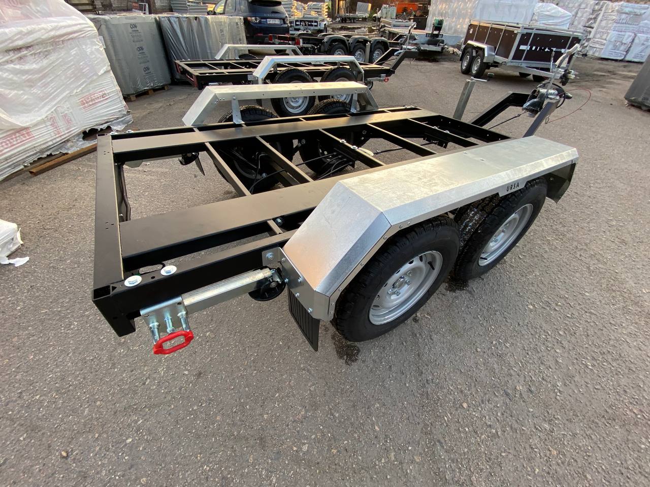Прицеп под генератор для грузового авто 2560х1250 двухосный с тормозной системой